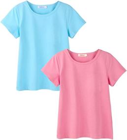 img 4 attached to 👚 Arshiner Girls' Short Sleeve Cotton Tops, Tees & Blouses in Girls' Clothing