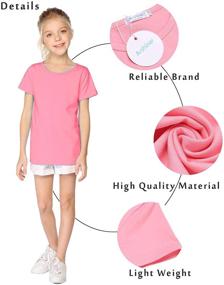 img 1 attached to 👚 Arshiner Girls' Short Sleeve Cotton Tops, Tees & Blouses in Girls' Clothing