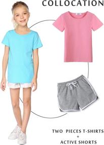 img 2 attached to 👚 Arshiner Girls' Short Sleeve Cotton Tops, Tees & Blouses in Girls' Clothing