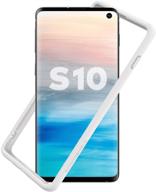 📱 samsung galaxy s10 rhinoshield crashguard - ultra protective bumper case, military grade drop protection against full impact, slim & scratch resistant - white logo