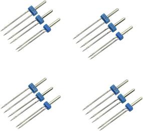 img 1 attached to Farmunion Twin Stretch Machine Needle Double Twin Needles Pins 12 pcs - Sizes 2.0/90 3.0/90 4.0/90