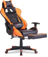 🎮 ultimate gaming chair with footrest, headrest, and massage support - high back comfort for adults logo