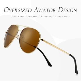 img 3 attached to 🕶️ Солнцезащитные очки Aviator от SUNGAIT с поляризационными линзами: оптимальная защита глаз с стилем