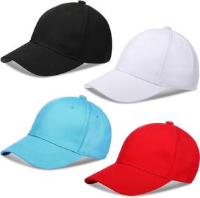 img 4 attached to 🧢 Cotton Adjustable Trucker Baseball Hat for Boys by Geyoga - Accessories for Hats & Caps