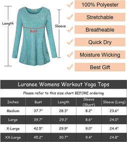 img 2 attached to LURANEE Women's Yoga Running Tops - Long Sleeve 🏋️ Crew Neck Casual Loose Gym Shirts for Enhanced Comfort and Style