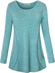 img 4 attached to LURANEE Women's Yoga Running Tops - Long Sleeve 🏋️ Crew Neck Casual Loose Gym Shirts for Enhanced Comfort and Style