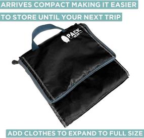 img 2 attached to 🧳 Hanging Suitcase Organizer - Optimize Travel Packing Space with Pack Gear Packing Cubes - Instant Closet Unpacking with Black Luggage Shelf Organizer