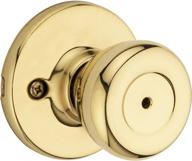 🔒 kwikset 93001-923 tylo privacy bed/bath knob: polished brass elegance for your interior doors логотип