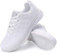 👟 fudynmalc women's lace up walking shoes - comfortable, non slip, lightweight, and breathable mesh sneakers for casual, athletic, tennis, and running activities logo