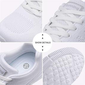 img 1 attached to 👟 Женские кроссовки FUDYNMALC с шнуровкой - комфортные, не скользящие, легкие и дышащие кроссовки с сетчатым верхом для повседневной носки, занятий спортом, тенниса и бега.