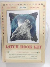 img 3 attached to 🐺 LAPATAIN Latch Hook Kits: DIY Throw Pillow Cover with Wolf(Moon) Design - Crafted by Hand for Great Family Bonding!