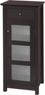 🏠 elegant home fashions chesterfield collection: espresso floor cabinet with door and drawer for stylish storage logo