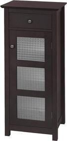 img 4 attached to 🏠 Elegant Home Fashions Chesterfield Collection: Espresso Floor Cabinet with Door and Drawer for Stylish Storage