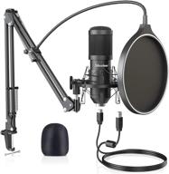 🎙️ sibodeer usb condenser microphone: professional 192khz/24bit mic kit for podcasting, streaming, singing & gaming – plug and play studio mic with boom arm for youtube and computer logo