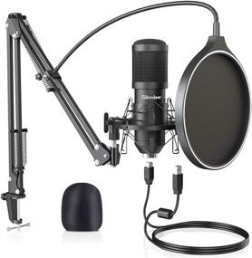 img 4 attached to 🎙️ Sibodeer USB Condenser Microphone: Professional 192KHZ/24bit Mic Kit for Podcasting, Streaming, Singing & Gaming – Plug and Play Studio Mic with Boom Arm for YouTube and Computer
