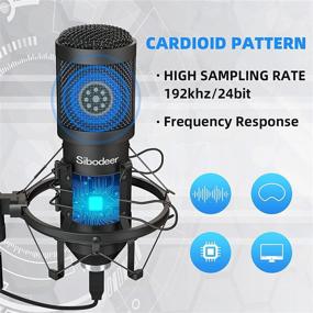 img 3 attached to 🎙️ Sibodeer USB Condenser Microphone: Professional 192KHZ/24bit Mic Kit for Podcasting, Streaming, Singing & Gaming – Plug and Play Studio Mic with Boom Arm for YouTube and Computer