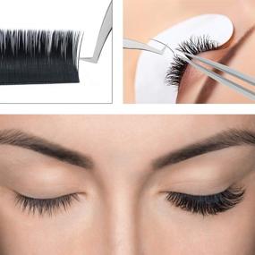 img 1 attached to ⚒️ Professional Salon Supplies: 0.15mm C Curl Mix Eyelash Extensions, 8-15mm Matte Black Individual Lashes – Ideal for Perfect Salon Looks