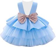 6m-6t baby backless pageant dress with sequins bowknot for flower toddler girls' wedding attire, nssmwttc logo