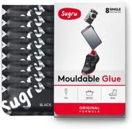 🔨 sugru moldable glue - original formula - all-purpose adhesive: advanced silicone technology - 8-pack, holds up to 4.4 lb - black logo