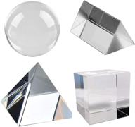 🔮 amlong crystal k9 optical crystal photography prism set: 50mm crystal ball, cube, 60mm prism, pyramid logo