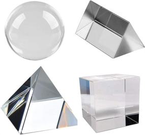 img 4 attached to 🔮 Amlong Crystal K9 Optical Crystal Photography Prism Set: 50mm Crystal Ball, Cube, 60mm Prism, Pyramid
