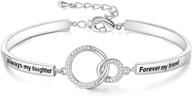 🎁 ado glo christmas bracelet gifts: a timeless circle bangle for daughter, mother, sister, and forever friend - white gold fashion jewelry for women and girls logo