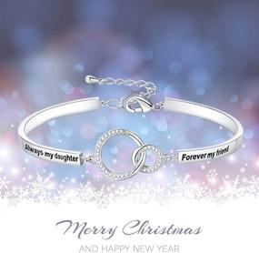 img 3 attached to 🎁 Ado Glo Christmas Bracelet Gifts: A Timeless Circle Bangle for Daughter, Mother, Sister, and Forever Friend - White Gold Fashion Jewelry for Women and Girls