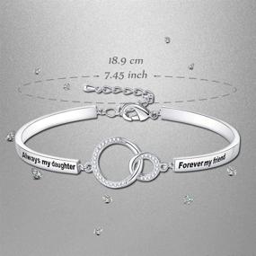 img 1 attached to 🎁 Ado Glo Christmas Bracelet Gifts: A Timeless Circle Bangle for Daughter, Mother, Sister, and Forever Friend - White Gold Fashion Jewelry for Women and Girls