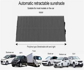 img 1 attached to Самый новый клейкий апгрейд 2021 года - автомобильный солнцезащитный козырек для лобового окна, выдвижной передний 🚘 солнцезащитный экран для различных моделей - сохраняйте прохладу в автомобиле, блокируйте жару и ультрафиолетовые лучи.