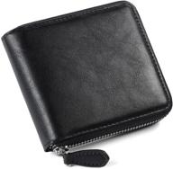 black fiber zipper wallets for men – veeskyee men's wallets, card cases, and money organizers logo