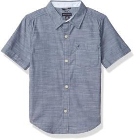 img 1 attached to Nautica Short Sleeve Button Shirt Boys' Clothing and Tops, Tees & Shirts