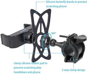 img 1 attached to Универсальное регулируемое крепление для телефона на велосипеде и мотоцикле - Trkimal. Подходит для iPhone Max Xr Xs X Pro 12 11 8 7 Plus, Galaxy S20 S10 S9 S8 S7 Edge Note 10 9 8 7.