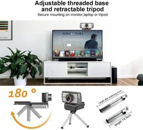 img 3 attached to 🎥 High Definition 1080P Webcam with Microphone, Tripod, and 120° Wide Angle Lens – Ideal for PC, Laptop, Mac, Windows – Full HD Live Streaming USB Camera for Video Conferencing and Online Meetings