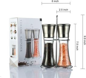 img 2 attached to 🧂 Buvlnee Stainless Steel Salt and Pepper Grinder Set: Refillable Mill with Adjustable Coarseness - Perfect for Daily Seasoning and Party Perfection