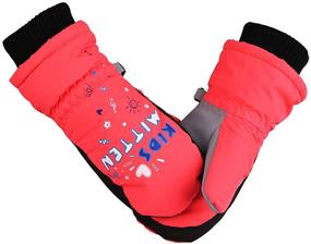 img 4 attached to 🧤 KRATARC Winter Kids Ski Mitten: Waterproof, Windproof, and Warm Cold Weather Gloves for Boys and Girls - Perfect for Snow Outdoor Sports