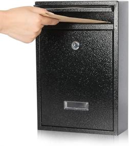 img 4 attached to 📬 Kyodoled Outdoor Key Lock Mailboxes – Wall Mount Locking Mailbox for Enhanced Security – Large 12.59H x 8.46L x 3.35W Inches – Black