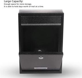 img 1 attached to 📬 Kyodoled Outdoor Key Lock Mailboxes – Wall Mount Locking Mailbox for Enhanced Security – Large 12.59H x 8.46L x 3.35W Inches – Black