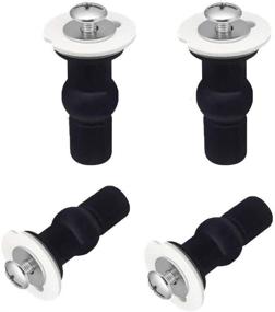 img 4 attached to SelfTek 4Pack Toilet Seat Hinges Screws - Reliable Toilet Seat Fixings for Sturdy Installation - Easy-to-Use Expanding Rubber Top Nuts - Durable Seat Hardware Replacement Parts Kit
