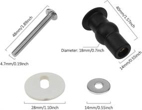 img 2 attached to SelfTek 4Pack Toilet Seat Hinges Screws - Reliable Toilet Seat Fixings for Sturdy Installation - Easy-to-Use Expanding Rubber Top Nuts - Durable Seat Hardware Replacement Parts Kit