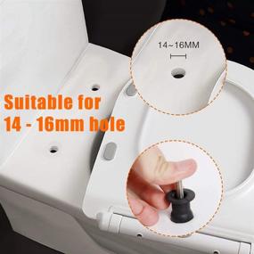 img 1 attached to SelfTek 4Pack Toilet Seat Hinges Screws - Reliable Toilet Seat Fixings for Sturdy Installation - Easy-to-Use Expanding Rubber Top Nuts - Durable Seat Hardware Replacement Parts Kit