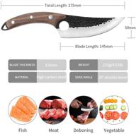 🔪 versatile viking knife set: hand forged meat cleaver, full tang butcher chef, boning, fillet knives with sheath for kitchen, camping, outdoor, bbq - high carbon steel логотип