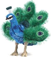 🦚 folkmanis mini peacock hand puppet logo