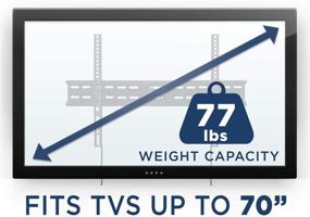 img 3 attached to 📺 Mount-It! Low-Profile Fixed TV Wall Mount, Ultra-Slim Flush Design for 37-70 Inch TVs, VESA 600x400mm Compatible, 77 Lb. Capacity