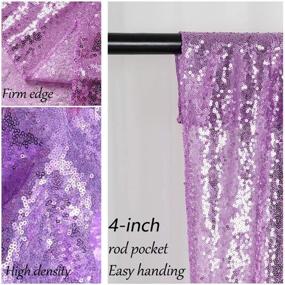 img 1 attached to 7Ft X 7Ft Light Purple Sequin Backdrop Curtain Glitter Photo Booth Backdrop For Wedding Birthday Baby Shower Event Decor