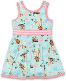 img 4 attached to 👗 Adorable Disney Moana Fit and Flare Dress for Toddler Girls - Exquisitely Soft