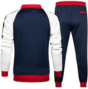 img 3 attached to FTCayanz Athletic Tracksuits Activewear Navy Men's Clothing