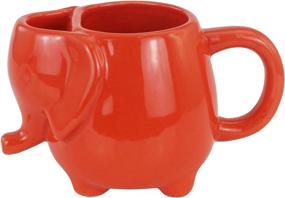 img 1 attached to 🐘 Orange Elephant Tea Mug, 15Oz