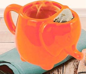 img 2 attached to 🐘 Orange Elephant Tea Mug, 15Oz