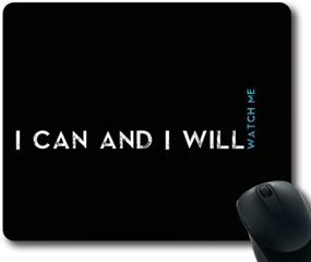 img 2 attached to 🖱️ Personalized Custom Gaming Mouse Pad: I Can And I Will Design, Natural Eco Rubber, Durable Desk Stationery Accessories - Perfect Gift