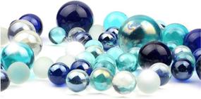 img 4 attached to 💙 Enhance Your Décor with Li Decor Glass Vase Fillers Marbles in Gorgeous Mixed Blue - 1.3 Pounds Bottle